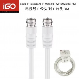 Cable de vídeo/coaxial macho a macho, 3M, 10 uni/paq