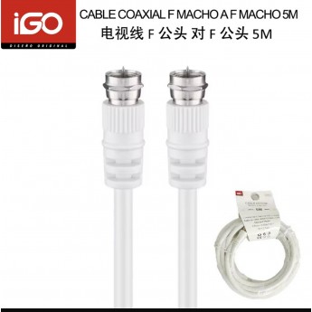 Cable de vídeo/coaxial macho a macho, 5M, 10 uni/paq