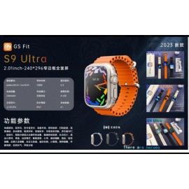 Smart Watch S9 Ultra, 2.01inch, BT 5.3, 240mAh, IP67, 128M, uso 4-6 días, llamada, alarma, calculo...