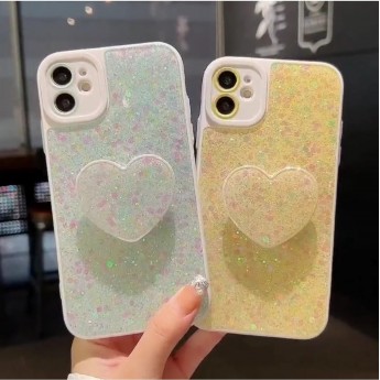 Funda brillantina con soporte 闪粉支架 iPhone 14