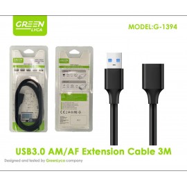 Cable de extensión 3M, USB 3.0, AM/AF