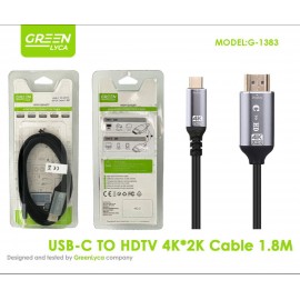 Cable Type-C a HDTV, 4K x2K, 1.8m