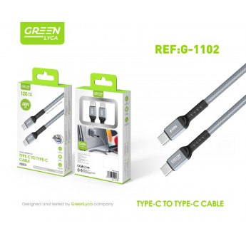 Cable Type-C a Type-C, 60W, 1.2M, 12 uni/paq