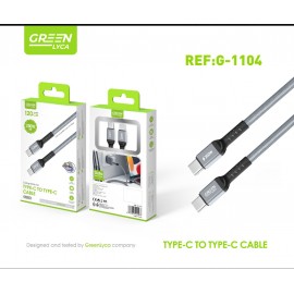 Cable Type-C a Type-C, 140W, 1.2M, 12uni/paq