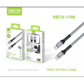 Cable Type-C a Type-C, 60W, 2M, 12uni/paq