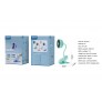 Ventilador de mesa con pinza y brazo flexible, 1 Velocidad, baterias recargable de plomo 300mAh, 30 minutos, 6 uni/paq
