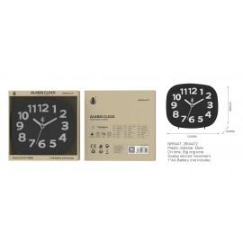 Reloj con Despertador Sinlecioso Sin TIC TAC, Bateria 1*AA(No Incluido) , 120*40*105MM