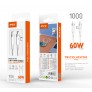 Cable de datos 2 en 1 Type-C a Light-ning 12W/ Type-C a Type-C 60W, Compatible con Apple Type-C, 1M