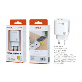Luxury Cargador GaN de red rapida Arlo, 2 puertos USB-C PD, Sin cable, 35W/3A(Max)