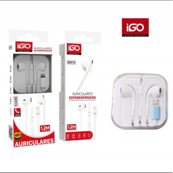 Auriculares para iPhone con cable 1.2M, se conecta automaticamente sin bluetooth, 12 uni/paq