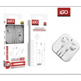 Auriculares para iPhone 2ª generación con cable 1.2M, se conecta automaticamente sin bluetooth, 12 uni/paq