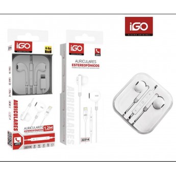 Auriculares para iPhone 2ª generación con cable 1.2M, se conecta automaticamente sin bluetooth, 12 uni/paq