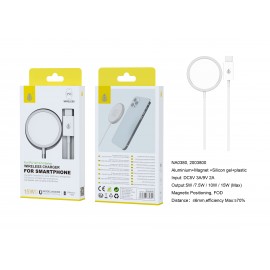 Cargador Magnetico Inalambrico para moviles Iphone X-14, 15W(Max)