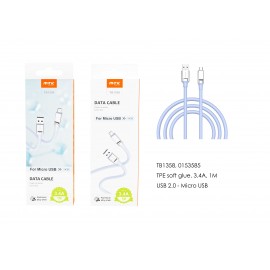 Cable de Datos Cyril para Micro USB, 1M, 3.4A