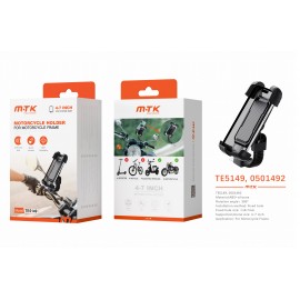 Soporte Universal de movil para bicicleta y moto , 360 Rotacion, 4-7"