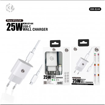Cargador de pared 25W con cable Type-C a Lightning