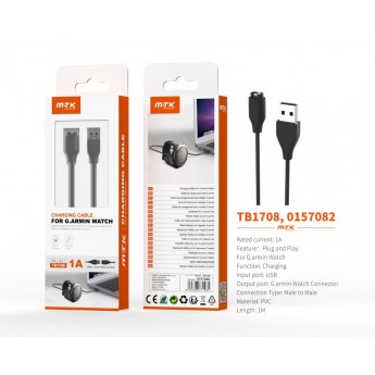 Cable de carga USB-A para Reloj Garmin, 1A