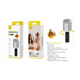 Micrófono HIFI bluetooth con función de altavoz, 1200mAh, 5W, uso 5H,