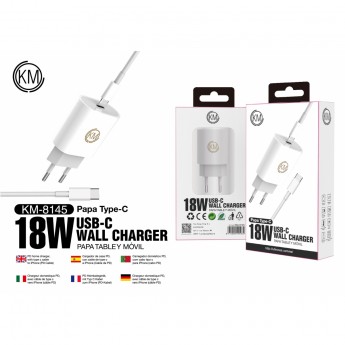 CARGADOR PARED 25W CABLE TYPE-C A TYPE-C