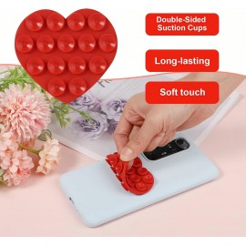 Soporte universal de adhesivo para ventosa en forma de corazón, doble caras