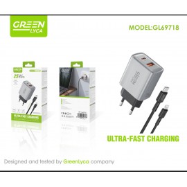 Cargador con cable Type-c a Lightning, 25W