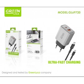 Cargador con cable Type-c a Type-C, 30W