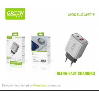 Cargador PD USB-A+Type-C, 30W