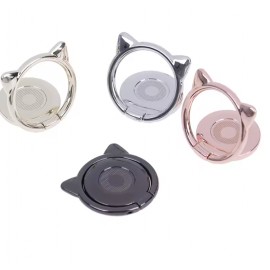 Soporte anillar metálico con oreja de gato