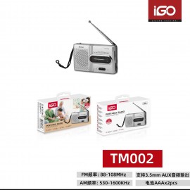 Radio dual compatible con cable 3.5mm AUX, FM 88-108Mhz, AM 530-1600Khz, 3 uni/paq