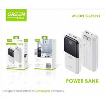 Power Bank PD 22.5W, 10000mAh con cable Type-C e iPhone