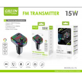 Transmisor de coche 40W, BT 5.3, 2.4GHz, 12-24V, 87.5-108MHz, 5V/3.1A