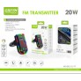 Transmisor de coche 20W, BT 5.3, 2.4GHz, 12-24V, 87.5-108MHz, 5V/3.1A