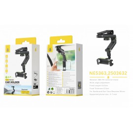 Soporte universal de movil para salpicadero y parasol de coche, Angulo ajustable, para movil 4-7"