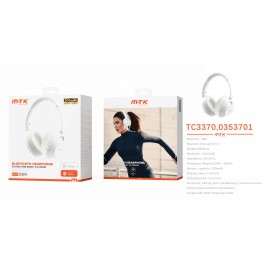 Cascos plegables Bluetooth 5.3, Soporta Mano libre/entrada de audio 3.5mm, 5-6 hora de uso,Bateria 200mAh