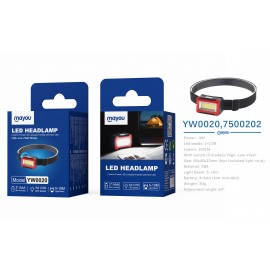 Linterna Frontal COB led, 3 modos(Alto/Bajo/Funcion de destello), Bateria 3*AAA/3W/100LM No incluido
