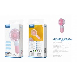 Mini Ventilador de mano con correa, 1 Velocidad, baterias recargable 250mAh