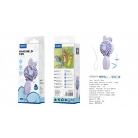 Mini Ventilador de mano, 1 Velocidad, baterias recargable 400mAh