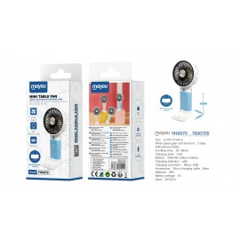 Mini Ventilador de mesa, 3 Velocidades, baterias recargable 500mAh