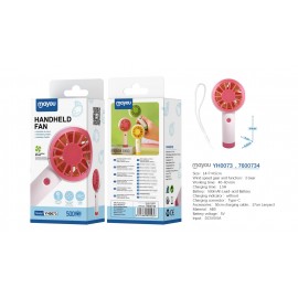 ini Ventilador de mano, 3 Velocidades, baterias recargable 400mAh