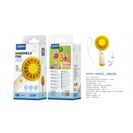ini Ventilador de mano, 3 Velocidades, baterias recargable 400mAh
