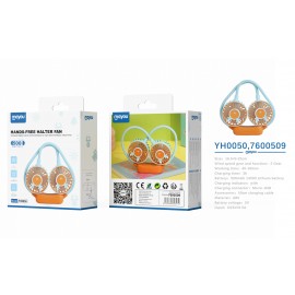 Mini Ventilador de Cuello, 2 Velocidades, baterias recargable 500mAh