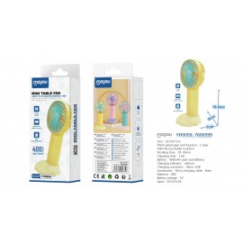 Mini Ventilador de mano, 1 Velocidad, baterias recargable 400mAh