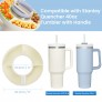 taza térmica de acero inoxidable con pajita, 1200ml