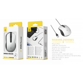 Raton 3D con cable 1.35M, 1000 DPI
