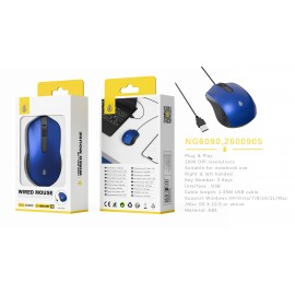 Raton 3D con cable 1.35M, 1000 DPI