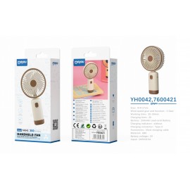Mini Ventilador de mano con correa, 1 Velocidad, baterias recargable 250mAh
