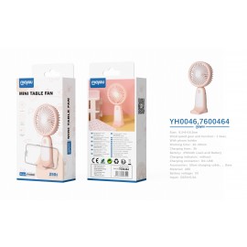 Mini Ventilador de mesa, 1 Velocidad, baterias recargable 250mAh