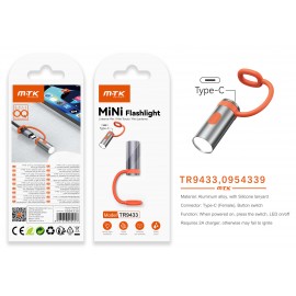 Adaptador linterna de aluminio type-c con correa