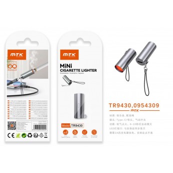 Adaptador aluminio type-c con correa para encendedor de cigarrillos