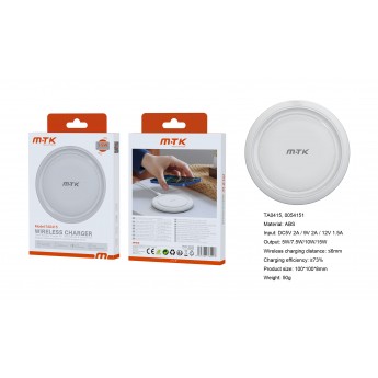 Cargador Inalambrico para Movil y Auricular de TWS 15W